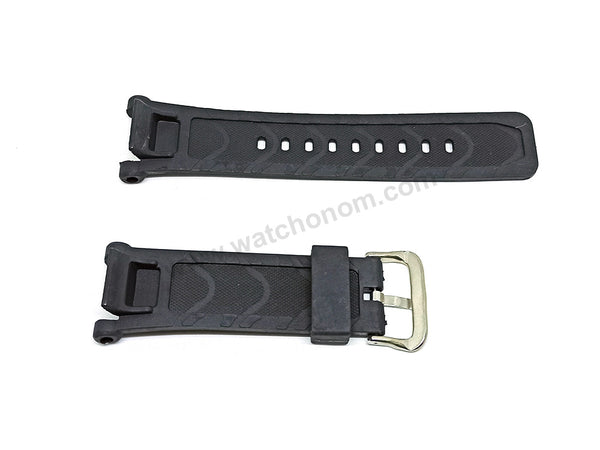 Fits/For Casio Pathfinder PRG-40 , PRG-240 , PAG-40 , PAG-240 - 28mm Black Rubber Replacement Watch Band Strap