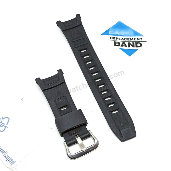 Fits/For Casio Protrek PRG-130 , PRW-1500 , PRW-1500J - 26mm Black Rubber Replacement Watch Band Strap