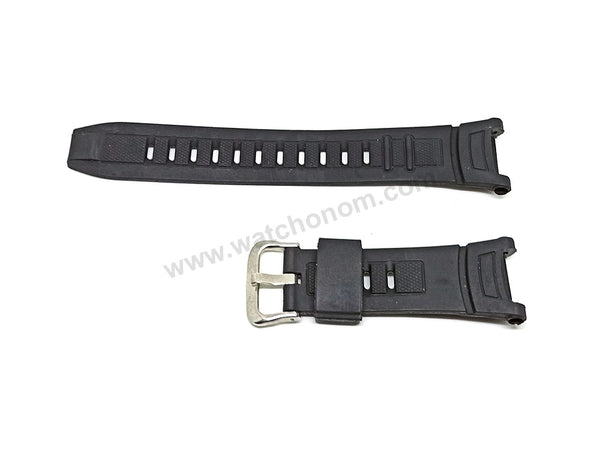 Fits/For Casio Protrek PRG-130 , PRW-1500 , PRW-1500J - 26mm Black Rubber Replacement Watch Band Strap