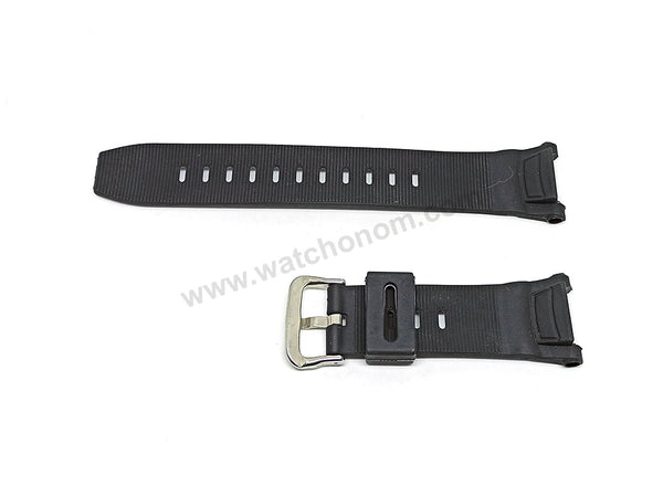 Fits/For Casio Protrek PRG-130 , PRW-1500 , PRW-1500J - 26mm Black Rubber Replacement Watch Band Strap