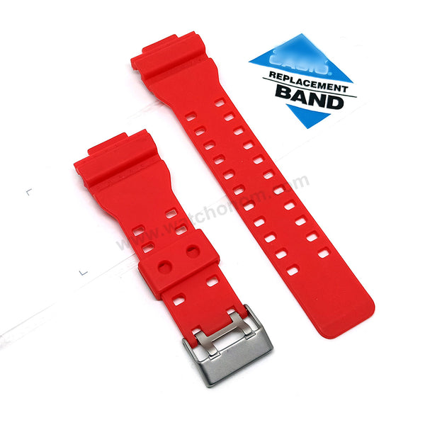 Fits/For Casio G-Shock GD-100 , GD-8900 , GAC-100 , GDF-100 RED Rubber Replacement Watch Band Strap