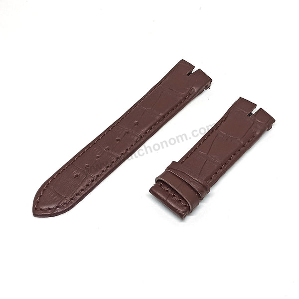 Fits/For Cerruti 1881 Veliero CRA089Y213G , CRA089SR13BR , CRA150SN03BR - 22mm Brown Genuine Leather Replacement Watch Strap Band