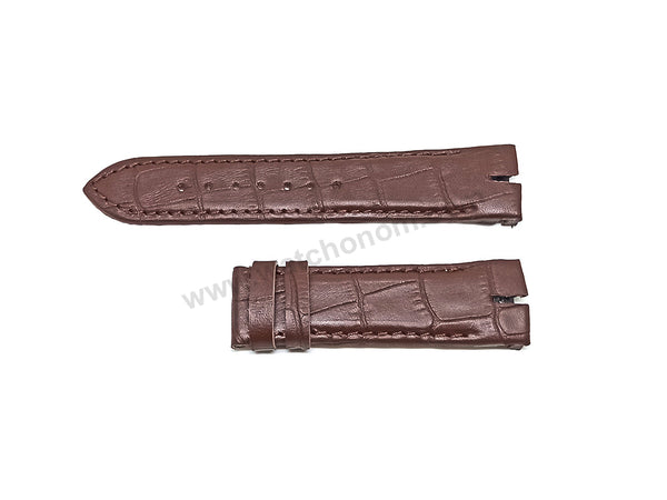 Fits/For Cerruti 1881 Veliero CRA089Y213G , CRA089SR13BR , CRA150SN03BR - 22mm Brown Genuine Leather Replacement Watch Strap Band