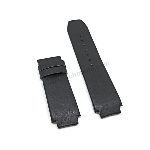 Fits/For Cerruti 1881 Roma Sportiva 68321 , CRA002* - 20mm Black Genuine Leather Replacement Watch Strap Band
