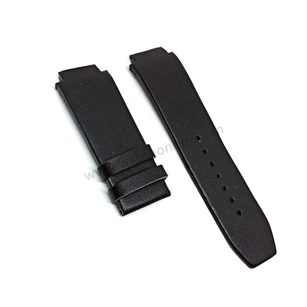 Fits/For Cerruti 1881 Roma Sportiva 68321 , CRA002* - 20mm Black Genuine Leather Replacement Watch Strap Band
