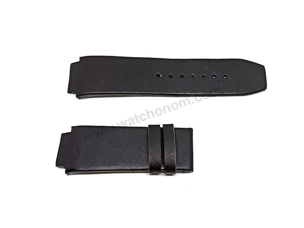 Fits/For Cerruti 1881 Roma Sportiva 68321 , CRA002* - 20mm Black Genuine Leather Replacement Watch Strap Band