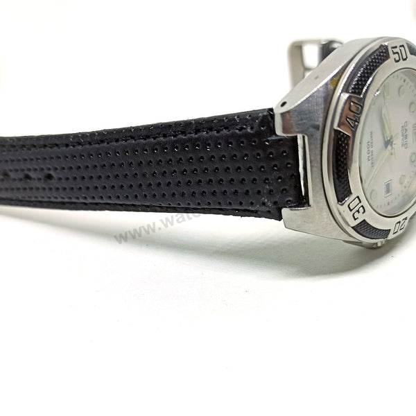 Fits/For Casio Edifice EF-101 , EF-111 - 13mm Black Genuine Leather Replacement Watch Band Strap