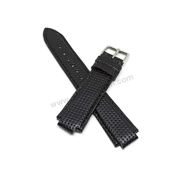 Fits/For Casio Edifice EF-101 , EF-111 - 13mm Black Genuine Leather Replacement Watch Band Strap