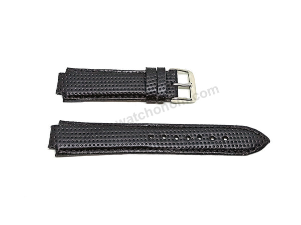 Fits/For Casio Edifice EF-101 , EF-111 - 13mm Black Genuine Leather Replacement Watch Band Strap