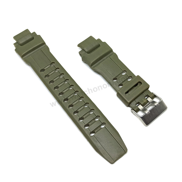 Fits/For Skechers SR1160 - Replacement Green Rubber Silicone Watch Band Strap Belt