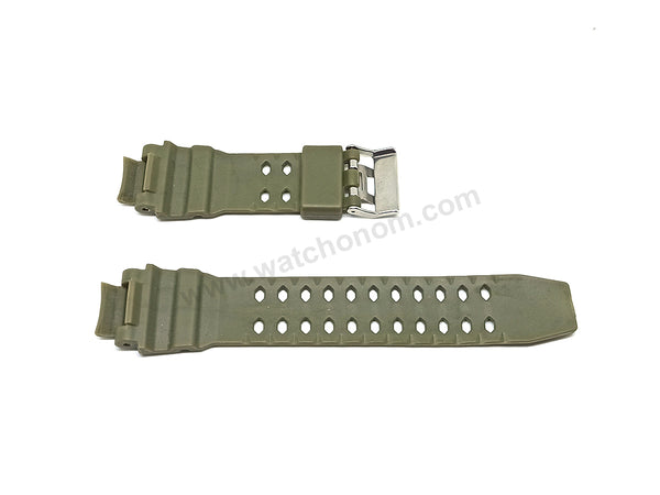 Fits/For Skechers SR1160 - Replacement Green Rubber Silicone Watch Band Strap Belt