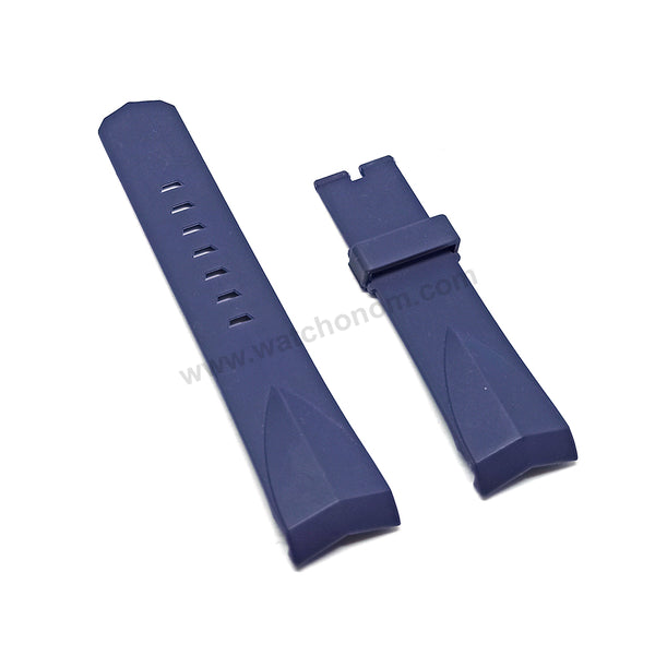 Fits/For Corum Admiral's Cup - 22mm Navy Blue Rubber Silicone Replacement Watch Band Strap