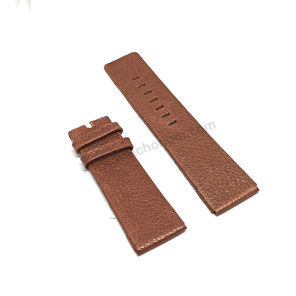 26mm Brown Thumbled Genuine Leather Handmade Watch Strap Band Fits with Diesel DZ4280 , DZ4343 Mega Chief DZ4357 , DZ4353 , DZ4352