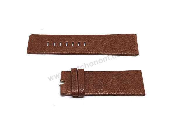 26mm Brown Thumbled Genuine Leather Handmade Watch Strap Band Fits with Diesel DZ4280 , DZ4343 Mega Chief DZ4357 , DZ4353 , DZ4352