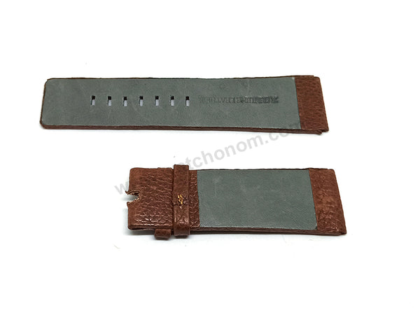 26mm Brown Thumbled Genuine Leather Handmade Watch Strap Band Fits with Diesel DZ4280 , DZ4343 Mega Chief DZ4357 , DZ4353 , DZ4352