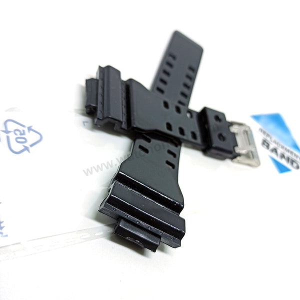 Fits/For Casio G-Shock G-8900 , GR-8900 , GW-8900 - BRIGHT BLACK Rubber Replacement Watch Band Strap