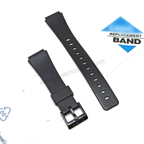 Fits/For Casio AE-7W , AE-8W , AE-9W , AE-10W , AE-11W - 18mm Black Rubber Replacement Watch Band Strap Belt