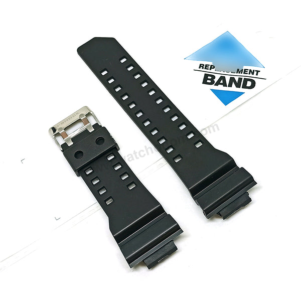 Fits/For Casio G-Shock GBA-400 G'mix - Black Rubber Replacement Watch Band Strap Belt