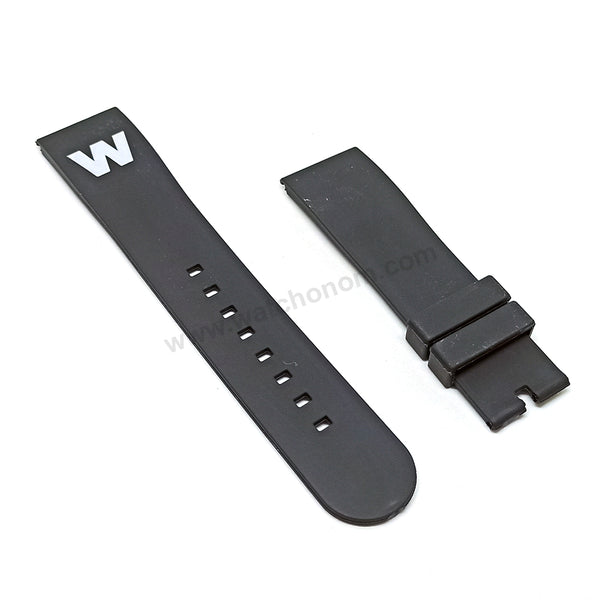 Fits/For Welder Edge wristwatches - 22mm Black Rubber Replacement