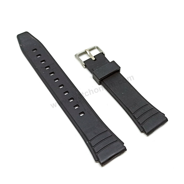 Fits/For Casio AW-49H , AW-49HE - Black Rubber Replacement Watch Band Strap Belt