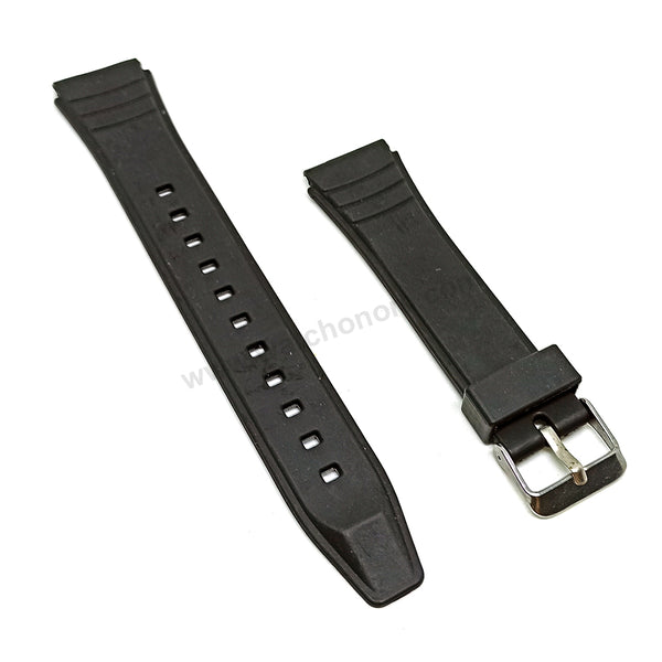 Fits/For Timex Vintage Ironman Triathlon Indiglo -19mm Black Rubber Replacement Long Watch Band Strap Belt