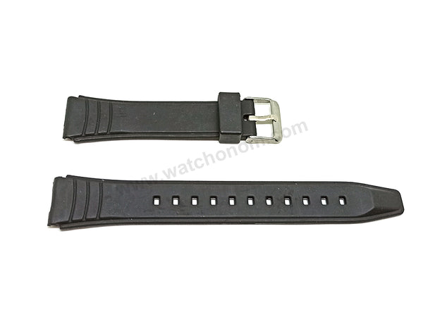 Fits/For Casio AW-49H , AW-49HE - Black Rubber Replacement Watch Band Strap Belt