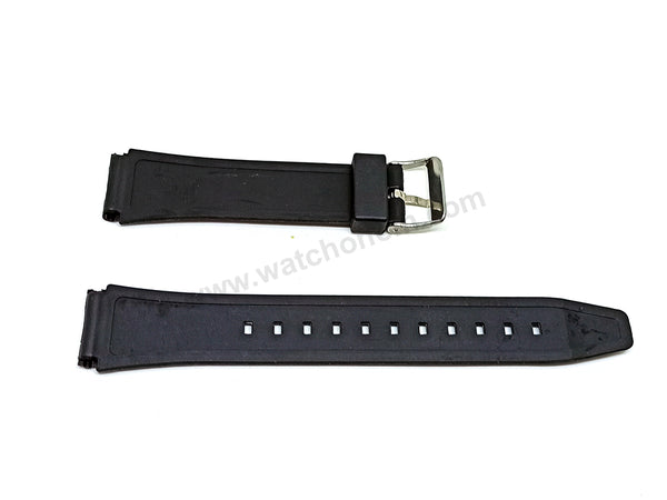 Fits/For Casio AW-49H , AW-49HE - Black Rubber Replacement Watch Band Strap Belt