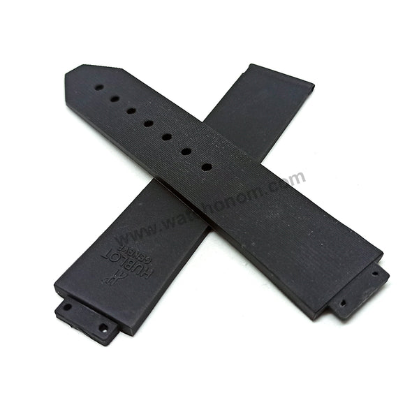 13mm Black Rubber Silicone Replacement Watch Band Strap Compatible with Hublot Ladies / Women Watches 38mm cases