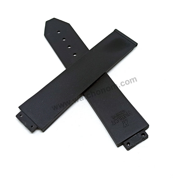 13mm Black Rubber Silicone Replacement Watch Band Strap Compatible with Hublot Ladies / Women Watches 38mm cases