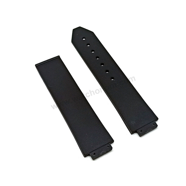 13mm Black Rubber Silicone Replacement Watch Band Strap Compatible with Hublot Ladies / Women Watches 38mm cases
