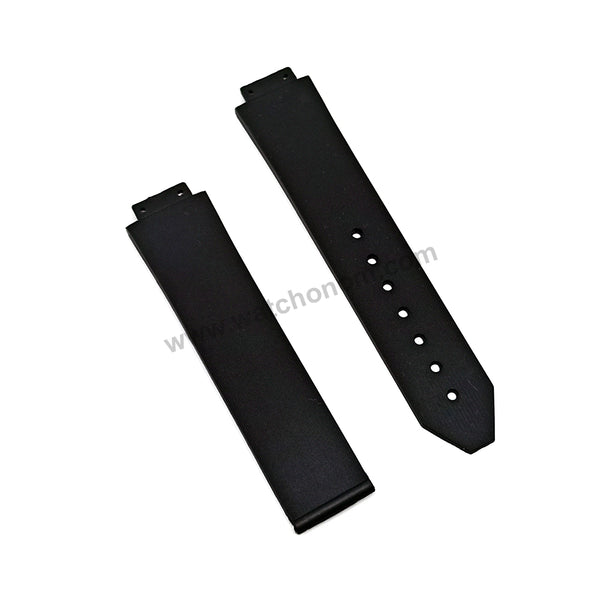 13mm Black Rubber Silicone Replacement Watch Band Strap Compatible with Hublot Ladies / Women Watches 38mm cases