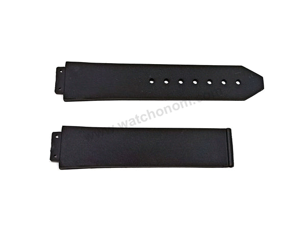 13mm Black Rubber Silicone Replacement Watch Band Strap Compatible with Hublot Ladies / Women Watches 38mm cases