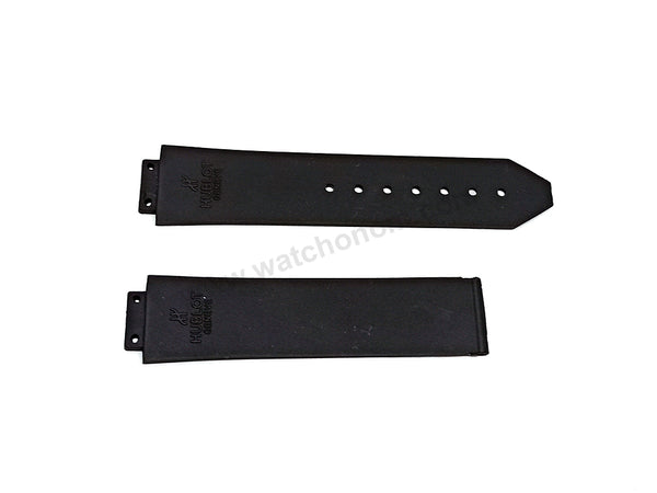 13mm Black Rubber Silicone Replacement Watch Band Strap Compatible with Hublot Ladies / Women Watches 38mm cases