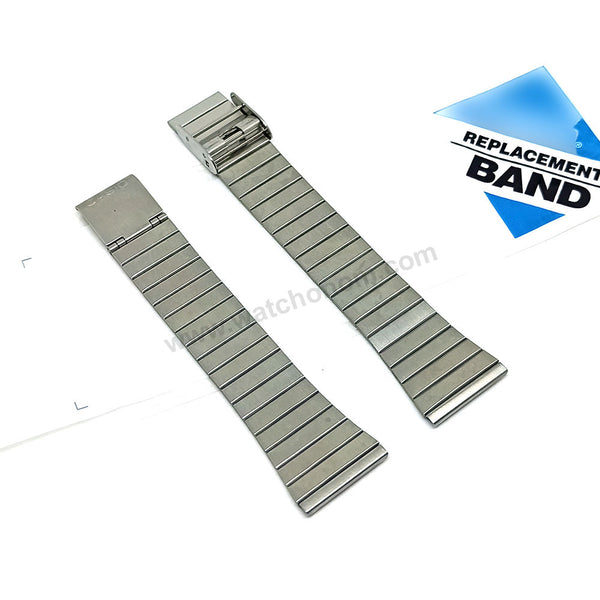20mm Gray Matte Surface Metal Replacement Watch Bracelet Band Strap Ftis/For Casio Vintage models