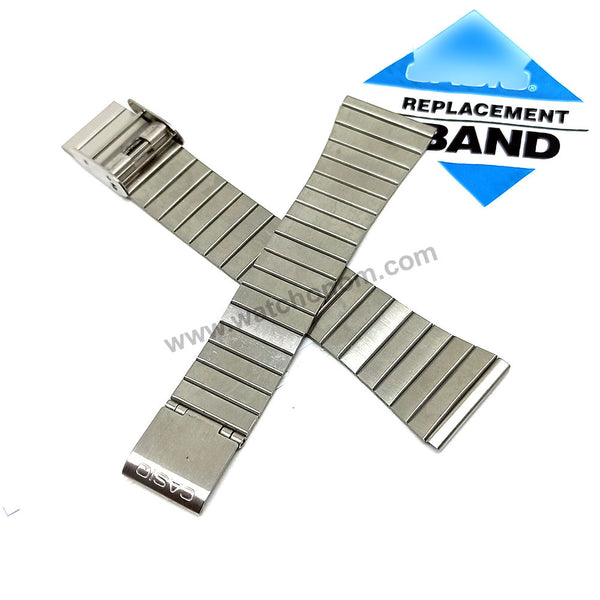 20mm Gray Matte Surface Metal Replacement Watch Bracelet Band Strap Ftis/For Casio Vintage models