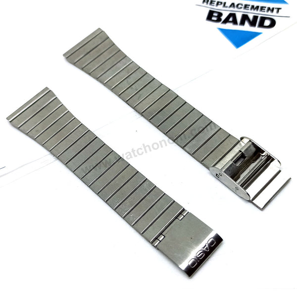 20mm Gray Matte Surface Metal Replacement Watch Bracelet Band Strap Ftis/For Casio Vintage models