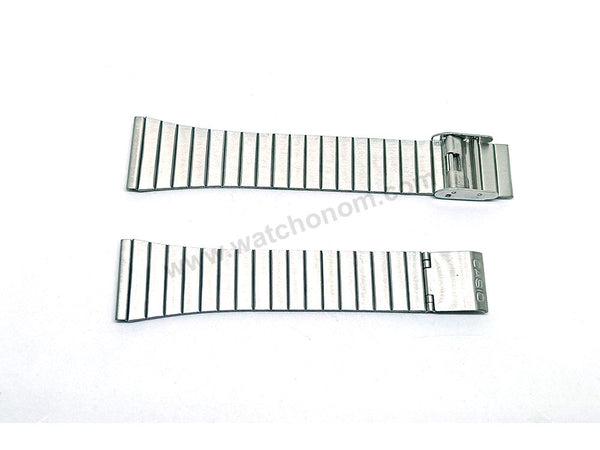 20mm Gray Matte Surface Metal Replacement Watch Bracelet Band Strap Ftis/For Casio Vintage models