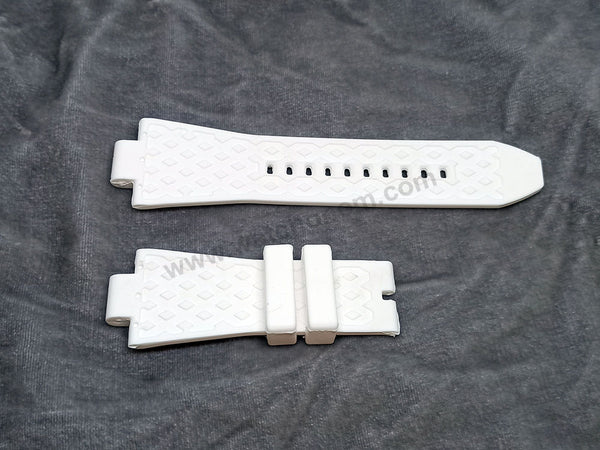 Fits/For Michael Kors Dylan MK8492 , MK8577 , MK8810 , MK8897 - 13mm White Rubber Silicone Replacement Watch Band Strap