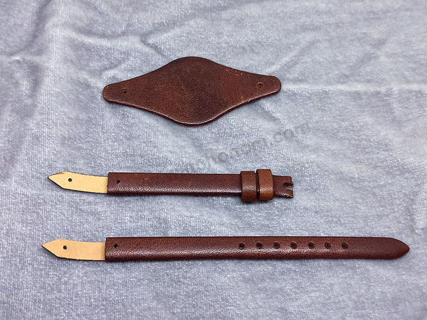 Fossil Georgia ES3200 , ES3060 , ES3509 - Fits with 8mm Vintage Dark Brown Genuine Leather Replacement Watch Band Strap Bangle