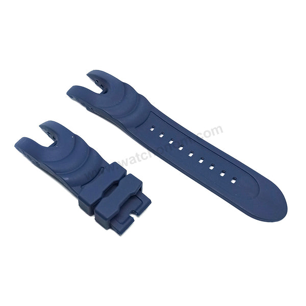 Fits/For Invicta Reserve Venom NFL 33057 , 33063 , 33064 , 33066 , 33069 , 33078 , 33087 , 33082- Navy Blue Rubber Replacement Watch Band Strap Belt