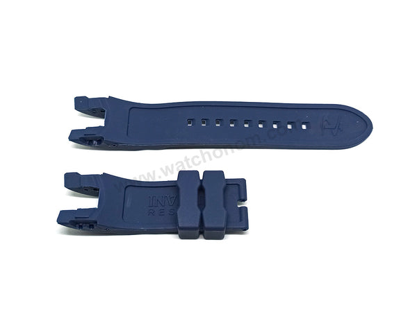 Fits/For Invicta Reserve Venom 1405 , 6111 , 6113 , 11851 , 11853 , 11855 - Navy Blue Rubber Replacement Watch Band Strap Belt