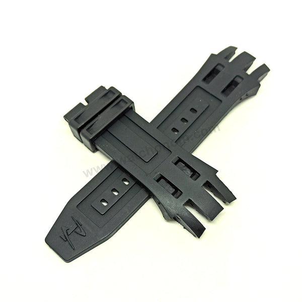 Fits/For Invicta Reserve Subuqua 0917 , 0918 , 0919 , 0920 - Black Rubber Replacement Watch Band Strap Belt