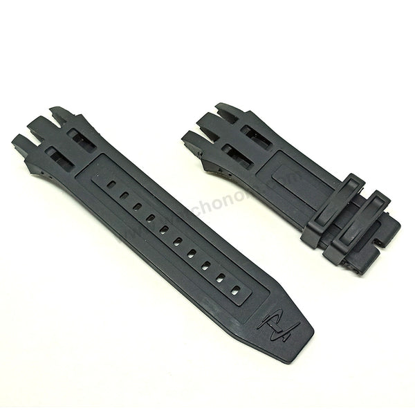 Fits/For Invicta Reserve 0902 , 0903 , 0905 , 0908 - Black Rubber Replacement Watch Band Strap Belt