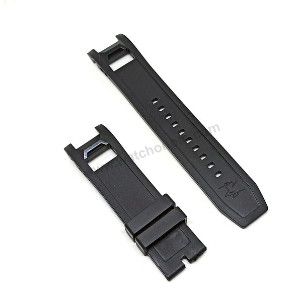 Fits/For Invicta Excursion 46485 , 46486 , 18202 , 80613 - Black Rubber Replacement Watch Band Strap Belt