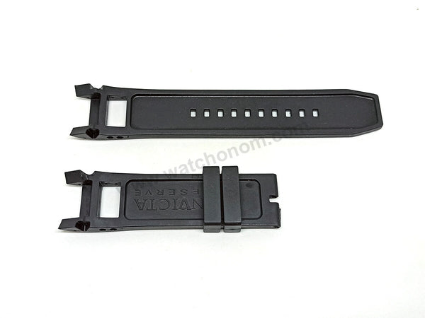 Fits/For Invicta Excursion 46485 , 46486 , 18202 , 80613 - Black Rubber Replacement Watch Band Strap Belt