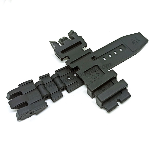 Fits/For Invicta Subuqua Reserve 20170 , 20171 , 20188 , 20189 , , 20190 , 20191 , 20192 , 20193 - Black Rubber Replacement Watch Band Strap Belt