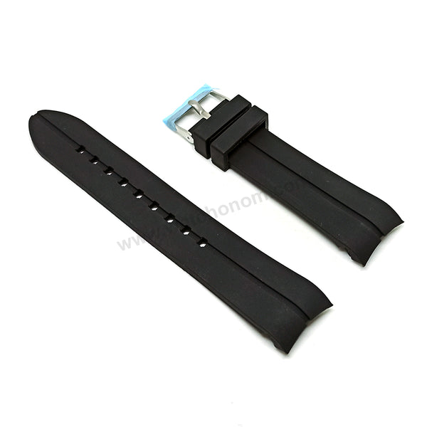 Fits/For Lorus RH992CX9 , RH994CX9 , RH995CX9 , PC32-X044 -Black Silicone Replacement Watch Band Strap Belt
