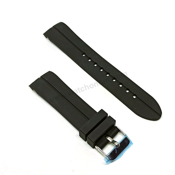 Fits/For Lorus RH992CX9 , RH994CX9 , RH995CX9 , PC32-X044 -Black Silicone Replacement Watch Band Strap Belt