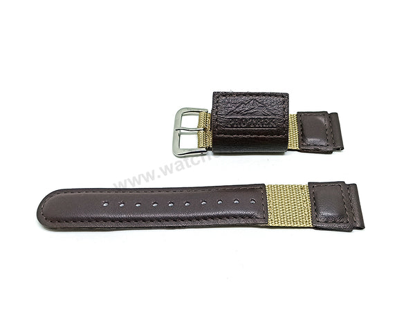 Original Casio Protrek PRT-40BJ , PRT-50BJ Watch Band Strap Belt 20mm Brown Leather Belt NOS