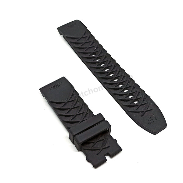 Fits/For Invicta S1 Rally Yakuza - 25mm Black Rubber Replacement Watch Strap Band Belt